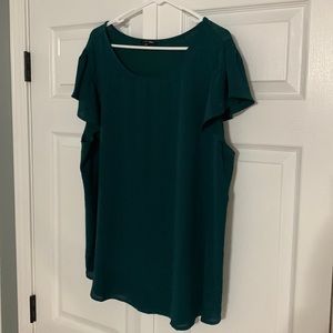 Emerald Paper Moon blouse, 2X. Smoke free home